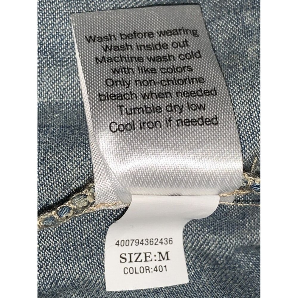 NWT SONOMA Goods For Life Sz MEDIUM Shirt Dress Chambray Denim Stars Pockets - Picture 12 of 12